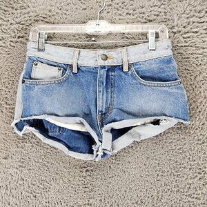 Carmar Shorts Womens 25 Blue Cotton Mid Rise Denim Cutoff